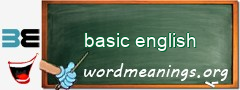 WordMeaning blackboard for basic english